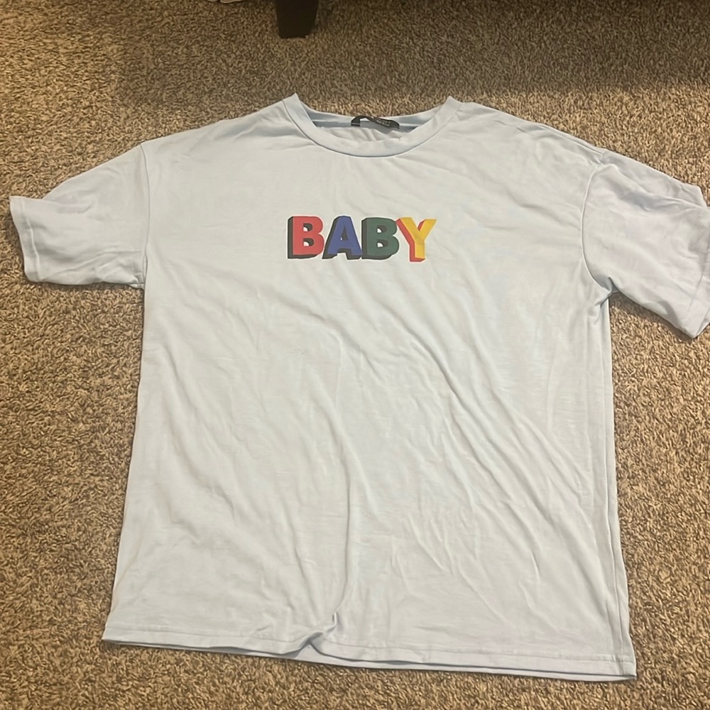blue shein tee